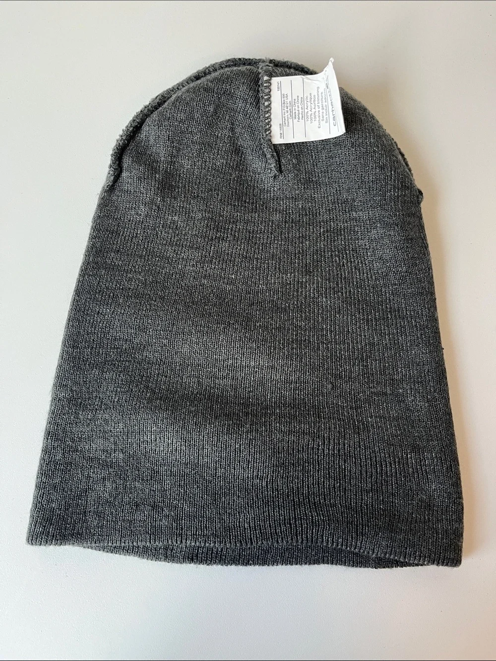 Carhartt Dark Gray Beanie with Gold Logo Patch